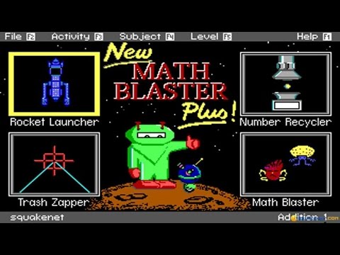 Math Blaster Plus! gameplay (PC Game, 1987)