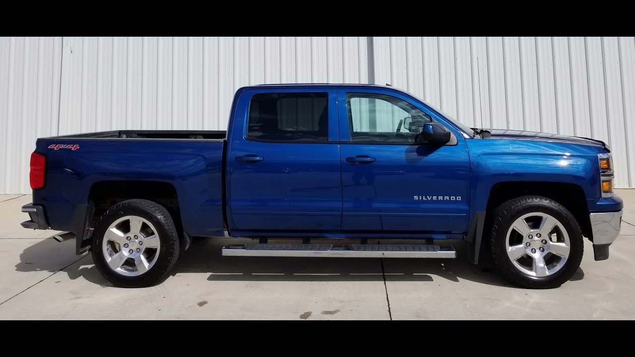 2015 Chevy Silverado 1500 LT Blue 2344620 Crew 4WD - YouTube