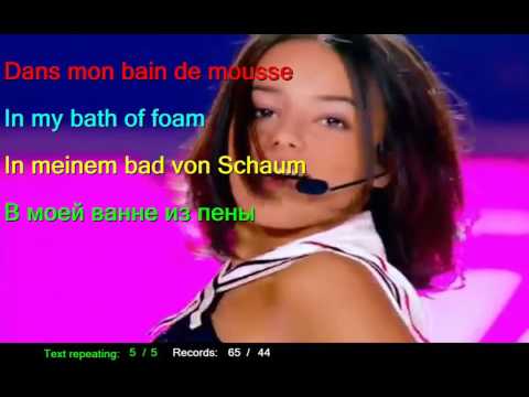 Learn French By Alizee J'en Ai Marre - I'm Fed Up - French English German Russian Lyrics Subtitles