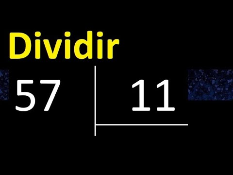 Dividing 57 by 11, inexact division with decimal result. How to divide 2 numbers