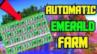 Minecraft 1.20 - AUTOMATIC EMERALD FARM Tutorial (Java/Bedrock)