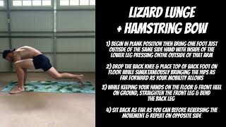 Lizard Lunge + Hamstring Bow - Hip Mobility - Tight Hamstrings