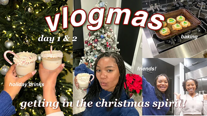 GETTING IN THE CHRISTMAS SPIRIT 🎄 (shopping, baking & making drinks) | Vlogmas Day 1 & 2