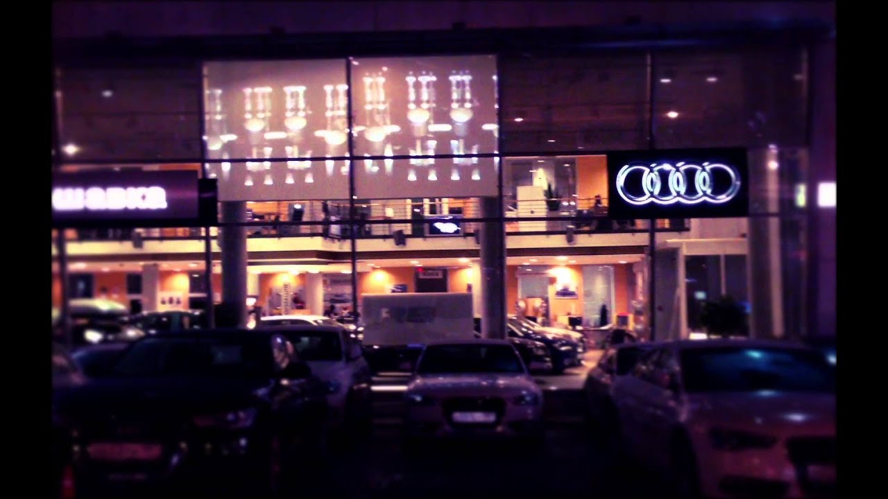 Витрина автосалона Ауди Варшавка от РА Дизайн Досье - YouTube
