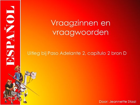 Flip Spaans: Vraagwoorden en vraagzinnen