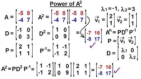 Linear Algebra: Ch 3 - Eigenvalues and Eigenvectors (28 of 35) Power Method A^2