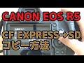 【EOS R5】CF ExpressからSDカードにコピーする方法