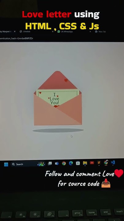 Create Love Letter Using HTML and CSS - YouTube