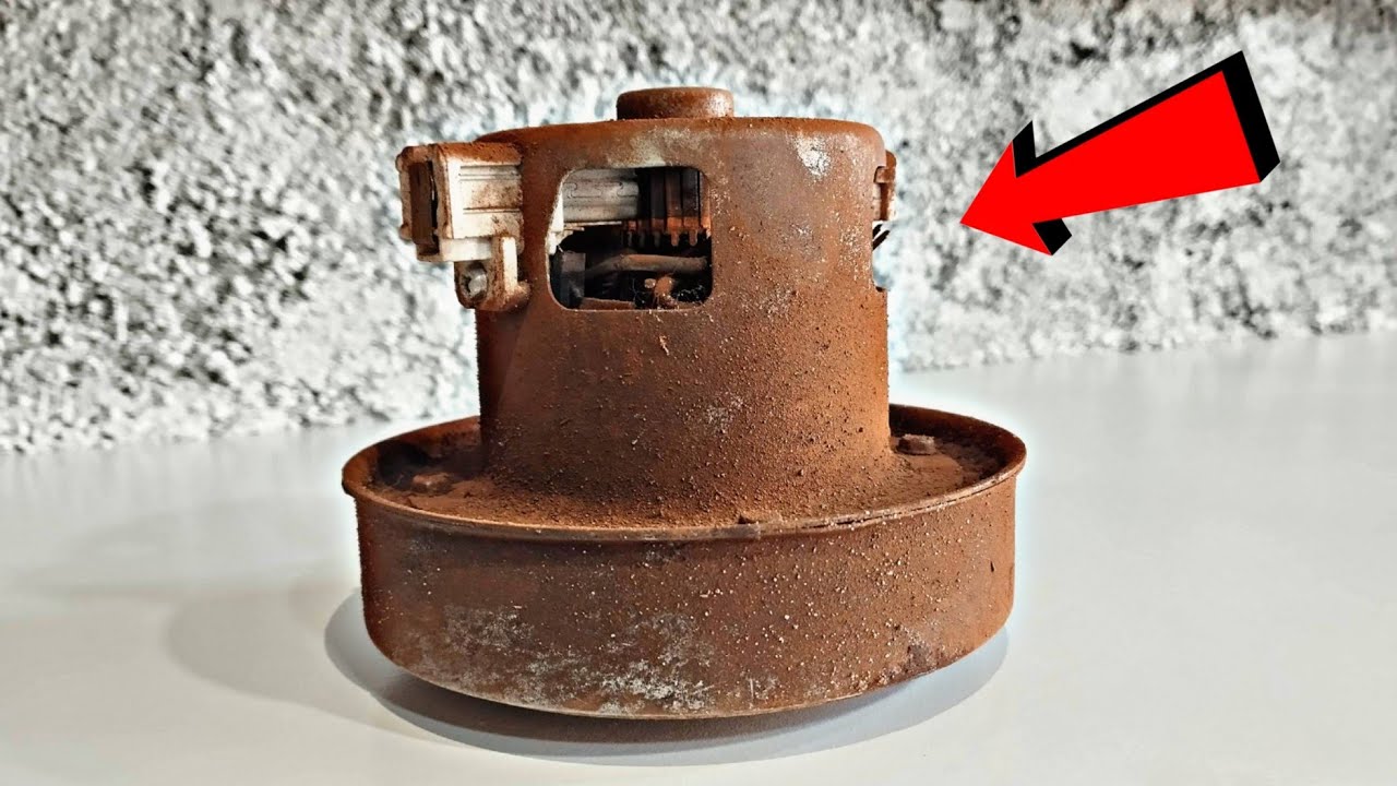 Restoration Burned Vacuum Cleaner Motor very rusty Test with smoke YouTube