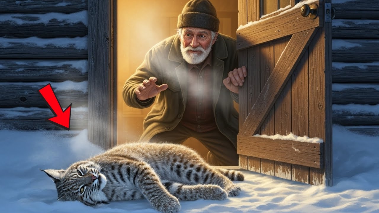I Heard Scratching at My Door—When I Opened It, a Freezing Bobcat Collapsed Inside