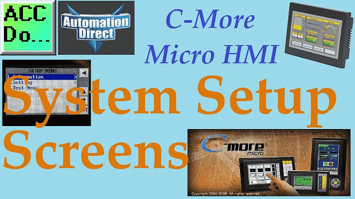 C-More Micro HMI System Setup Screens
