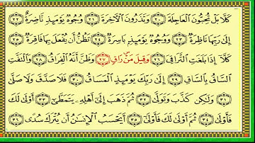 سورة القيامة بصوت الشيخ علي عبد الرحمن الحذيفي