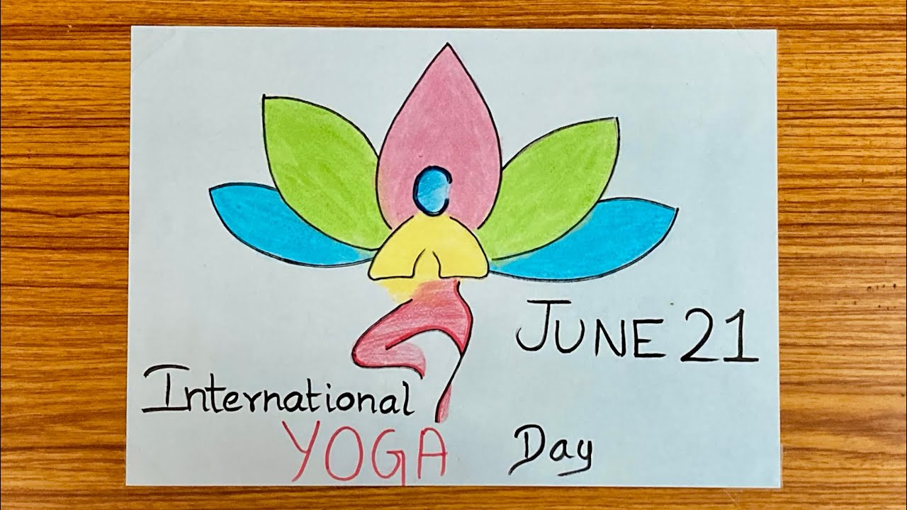 International Yoga Day drawingeasy yoga day drawingyoga day poster