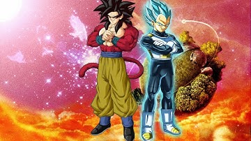 DRAGON BALL XENOVERSE Goku SSJ4 Vs Vegeta Super Saiyan Blue