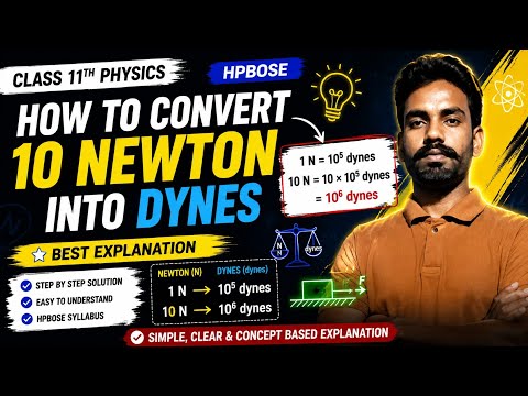 How to Convert 10 Newton into Dynes using Dimensional Method Class 11th Physics 