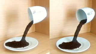 Create a coffee waterfall shape - شاهد كيف تصنع شكل شلال قهوة - افكار مفيدة