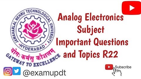 Analoge schakelingen (AC) R22 | Belangrijke onderwerpen | Belangrijke vragen 2024