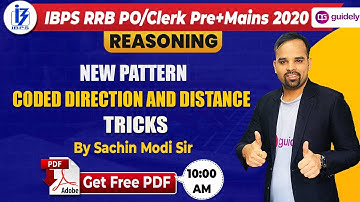 IBPS RRB PO/Clerk 2020 | IBPS RRB Reasoning | Distance and Direction Reasoning by Sachin Modi Sir