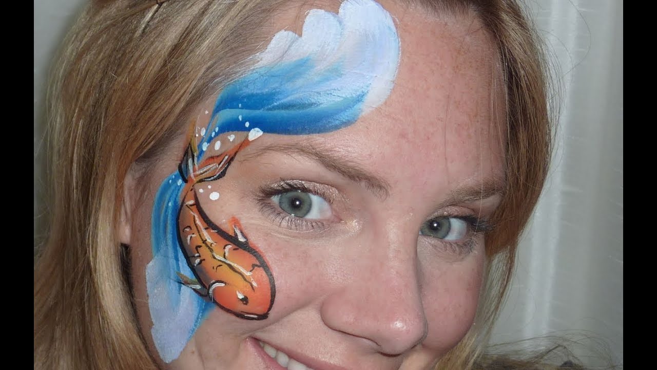 Koi Fish Face Painting Tutorial 