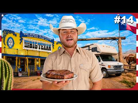 Ik Eet bij de Beroemdste Steaktent van Texas🥩 (Road Trip USA #14)