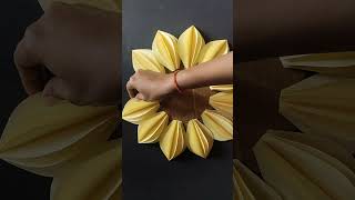 Beautiful Paper Flower Wall Hanging #Homedecor #Youtubeshorts #Paper Craft Ideas #Shorts