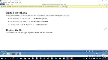 how to enable calendar old activex  mscal.ocx