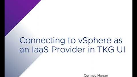Tanzu Management Cluster Create 101 (2 of 6) - vSphere IaaS Provider
