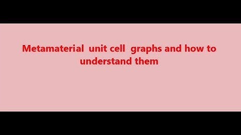 Information Extraction from metamaterial unit cell simulation results
