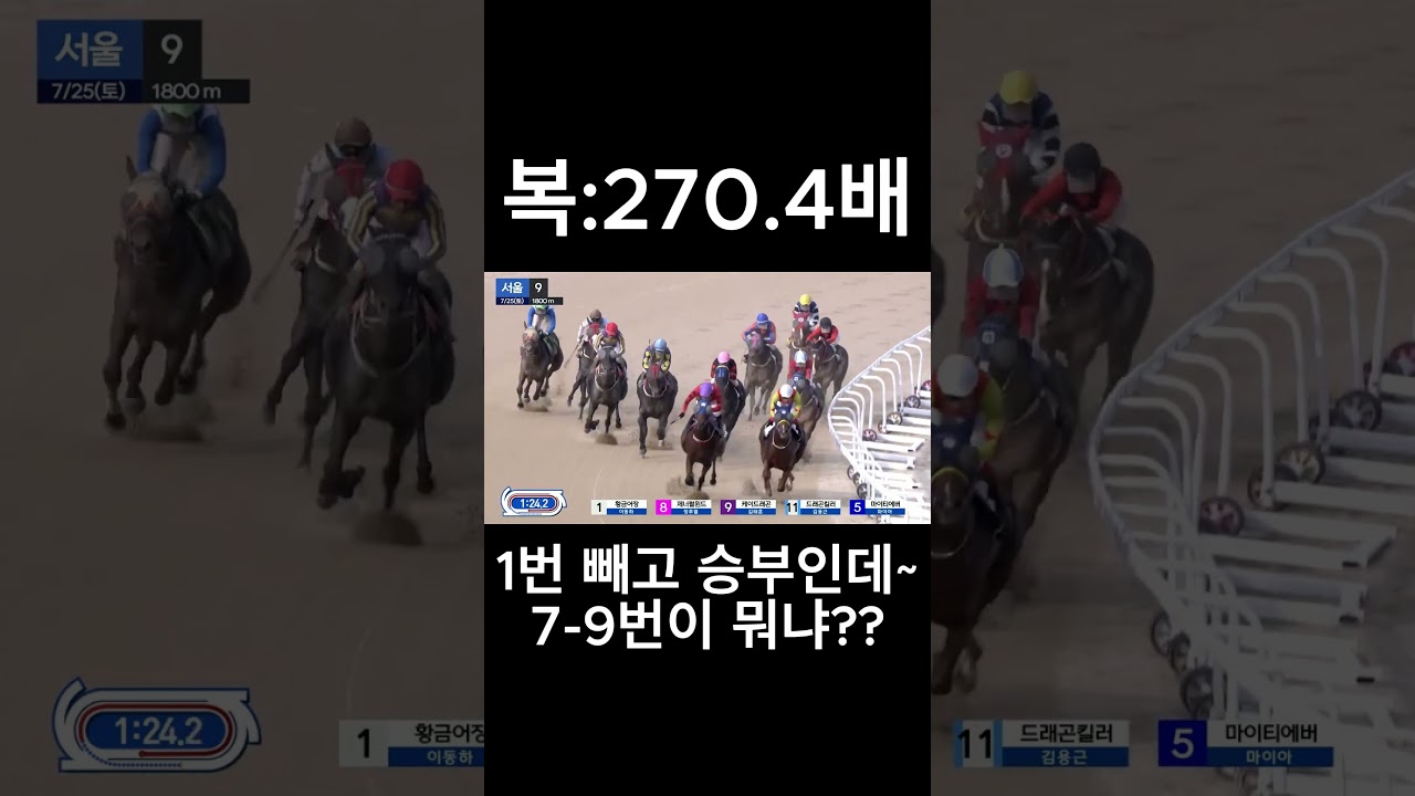 1번 빼고 승부인데~  #경마  #경마예상  #경마방송  #경마예상방송  #서울경마  #금요경마  #토요경마  #일요경마 #경마장
