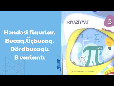 Həndəsi fiqurlar. Bucaq.Üçbucaq.Dördbucaqlı B variantı 5-ci sinif riyaziyyat dim testi