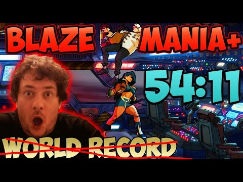 Streets of Rage 4 DLC BLAZE 4 MANIA+ SPEEDRUN 54:11 WORLD RECORD!