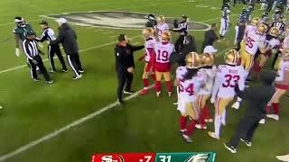49ers Eagles fight.