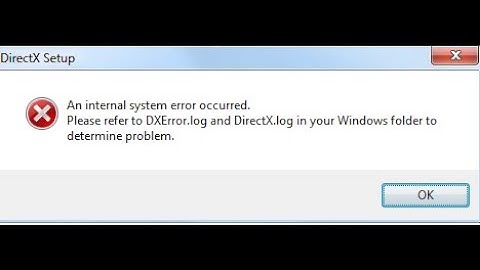 An internal system error occurred DirectX Setup - Error Fix (Windows 10/11)