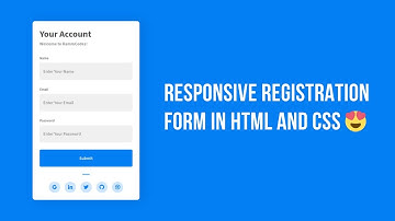 Responsive Registration Form in HTML & CSS