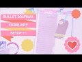 【Bullet Journal】 February Setup + January Update ♥! (Sub ESP)