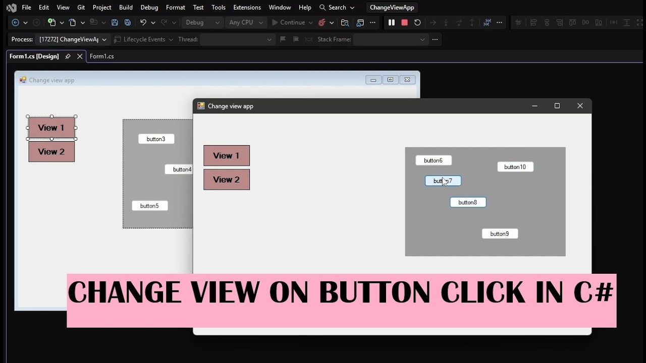 🔄 How to Swap Views in C# WinForms on Button Click | Step-by-Step ...