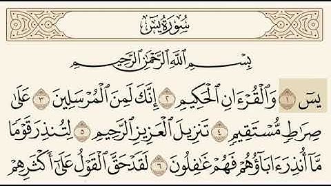 سورة يس مكتوبة عبدالله خياط - Surah Yassin