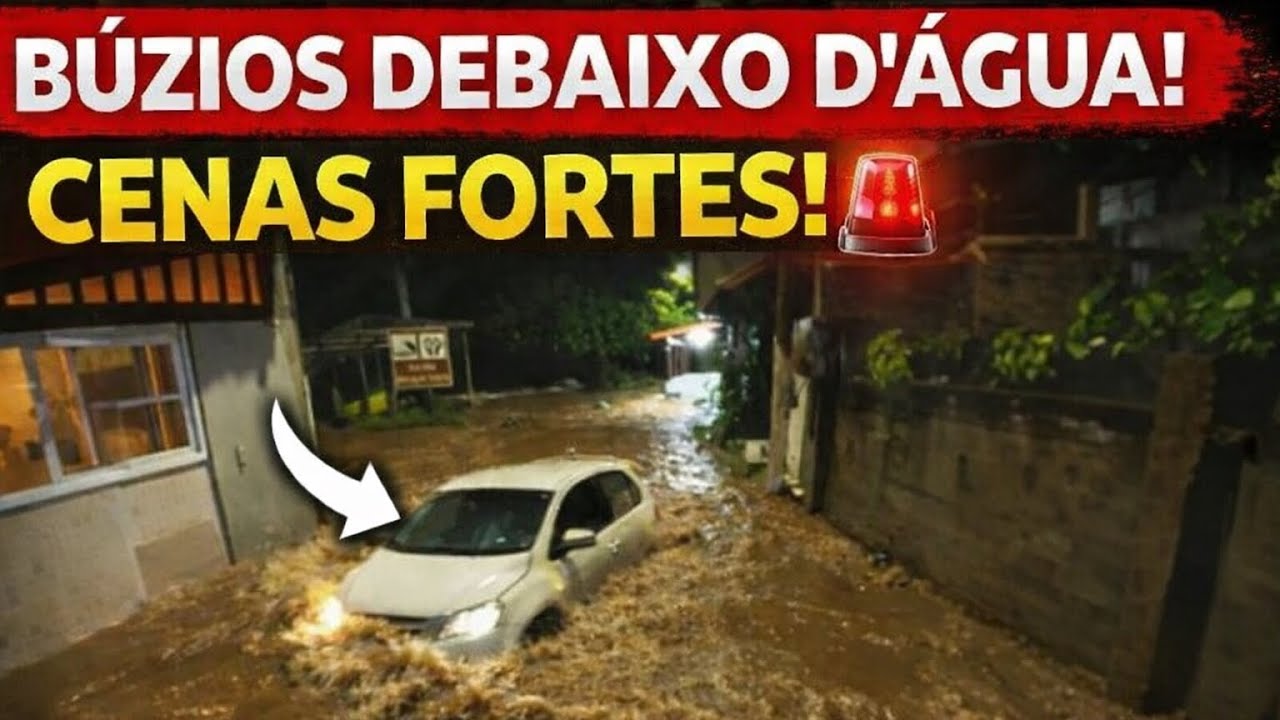 BÚZIOS DEBAIXO D’ÁGUA! 🌧️🚨 Chuva Forte Causa Alagamentos e Desespero
