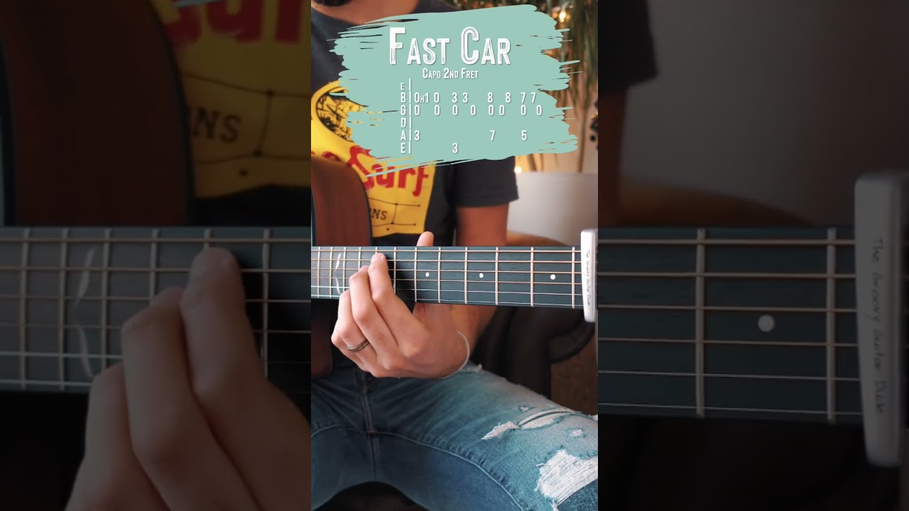 Fast Car Tracy Chapman Guitar Lesson // Fast Car Guitar Tutorial 