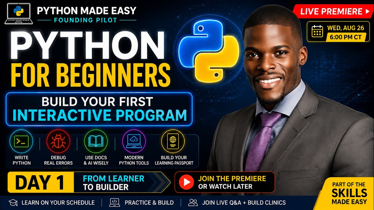 🐍 Python for Beginners: Build Your First Interactive Program | Python Made Easy Day 1