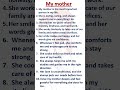 10 lines on "My Mother" |My Mother Essay in English #essay #english #essaywriting #shorts #class 1-5