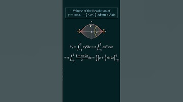 Volume of a Revolution of y=cosx, -π/2≤x≤π/2 About the x-Axis