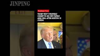 Arms sale proposal to Taiwan, Trump refused twice to say he would go through with it.