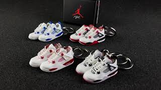3D mini shoe Air Jordan AJ4 Retro Fire Red Mars Blackmon sneaker keychain wholesale sneakerhead gift