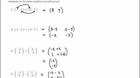 CXC mathematics: Introduction to Matrices, Types and How to Subtract and Add.