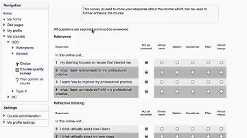 Moodle - Survey activity