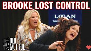 BROOKE LOST CONTROL! Shocked to learn Hope came to Logan for work. The bold and beautiful spoilers.