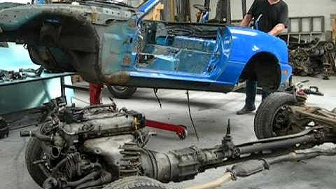MX5 BODY REMOVAL part 2 WWW.MEVLTD.CO.UK