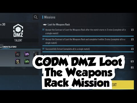 Dmz Ranks Codm CODM DMZ The Weapons Rack Mission Complete - YouTube