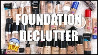 Decluttering Makeup Collection 2017 || Foundation Declutter & Purge